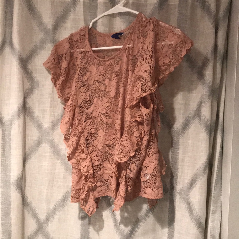 Light pink lace top